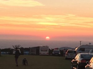 Sunset at Trevedra Farm Campsite