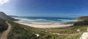 Walk from campsite to Gwenver Beach